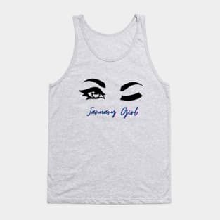 January Girl Winking Eye Tank Top